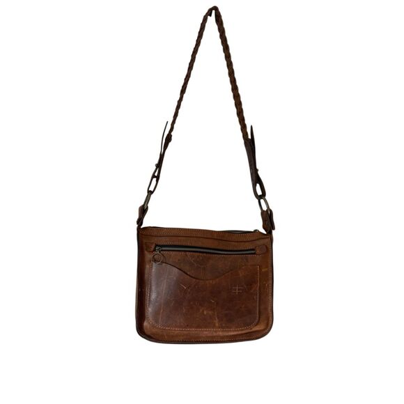 Cuddigan Leather Day Tripper Crossbody Bag Purse Brown - Picture 2 of 16